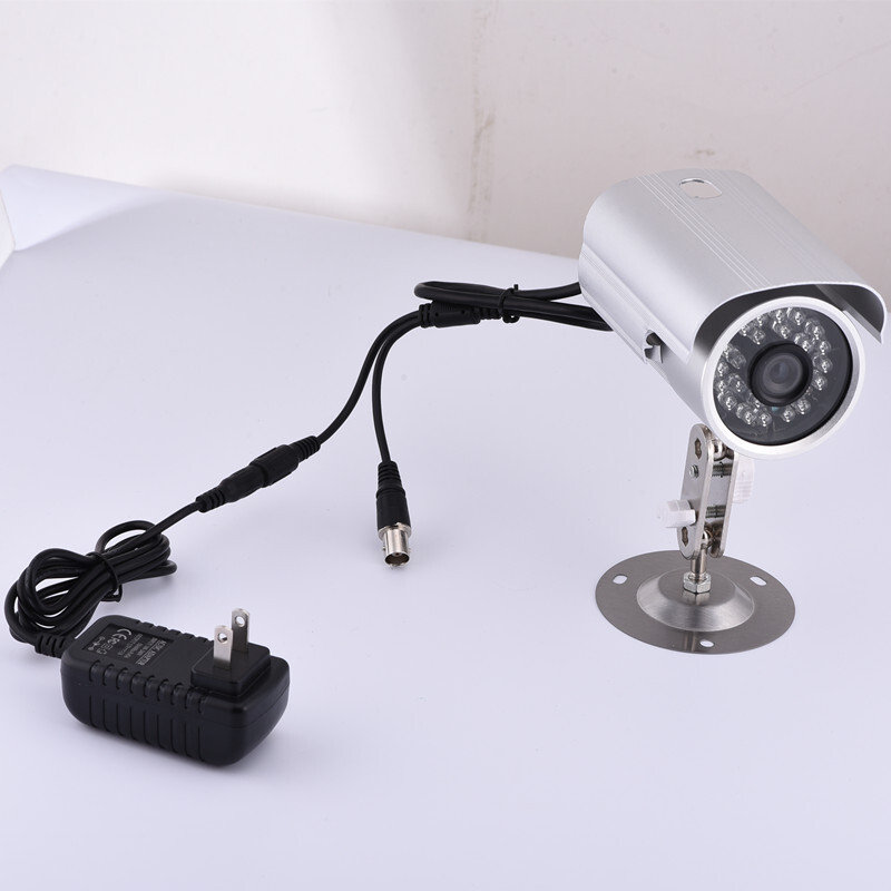 高术免布线 智能TF插卡摄像机 AV监控摄像头 摄录一体机 智能红外摄像机 室外防雨 标配+32G+10米二合一延长线 6MM